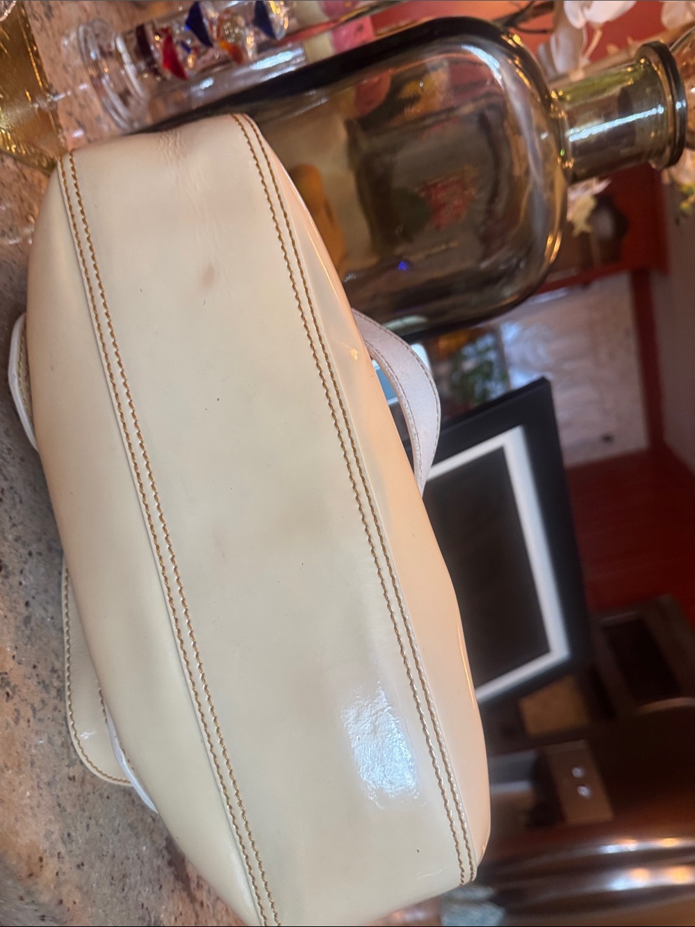 Authentic Vintage Fendi Cream Patent Leather Satchel - Women’s Bag - Picture 6 of 14